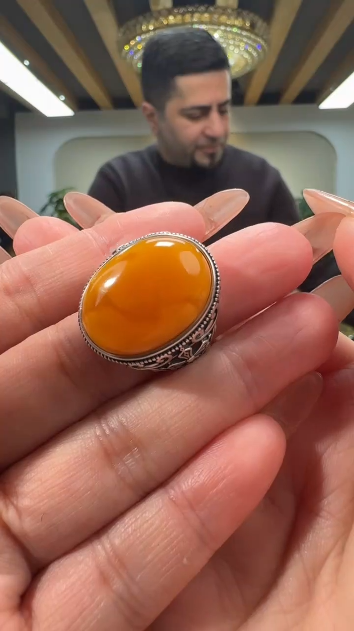 【闪购商品】琥珀戒指未镶嵌天然琥珀蜜蜡（XQ070）