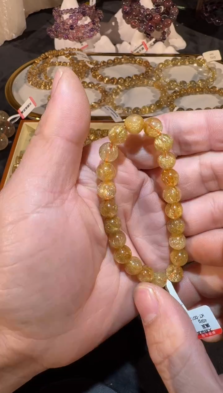 未镶嵌手串发晶SJ-562金发晶