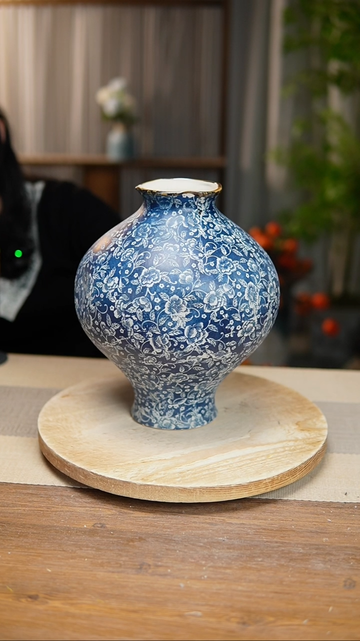 【闪购商品】陶瓷 花器青花瓷芙蓉花灯笼