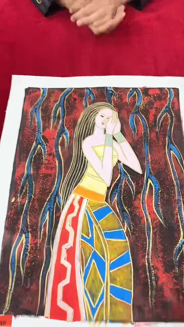 国画杨风顺绘画1pc油画人物