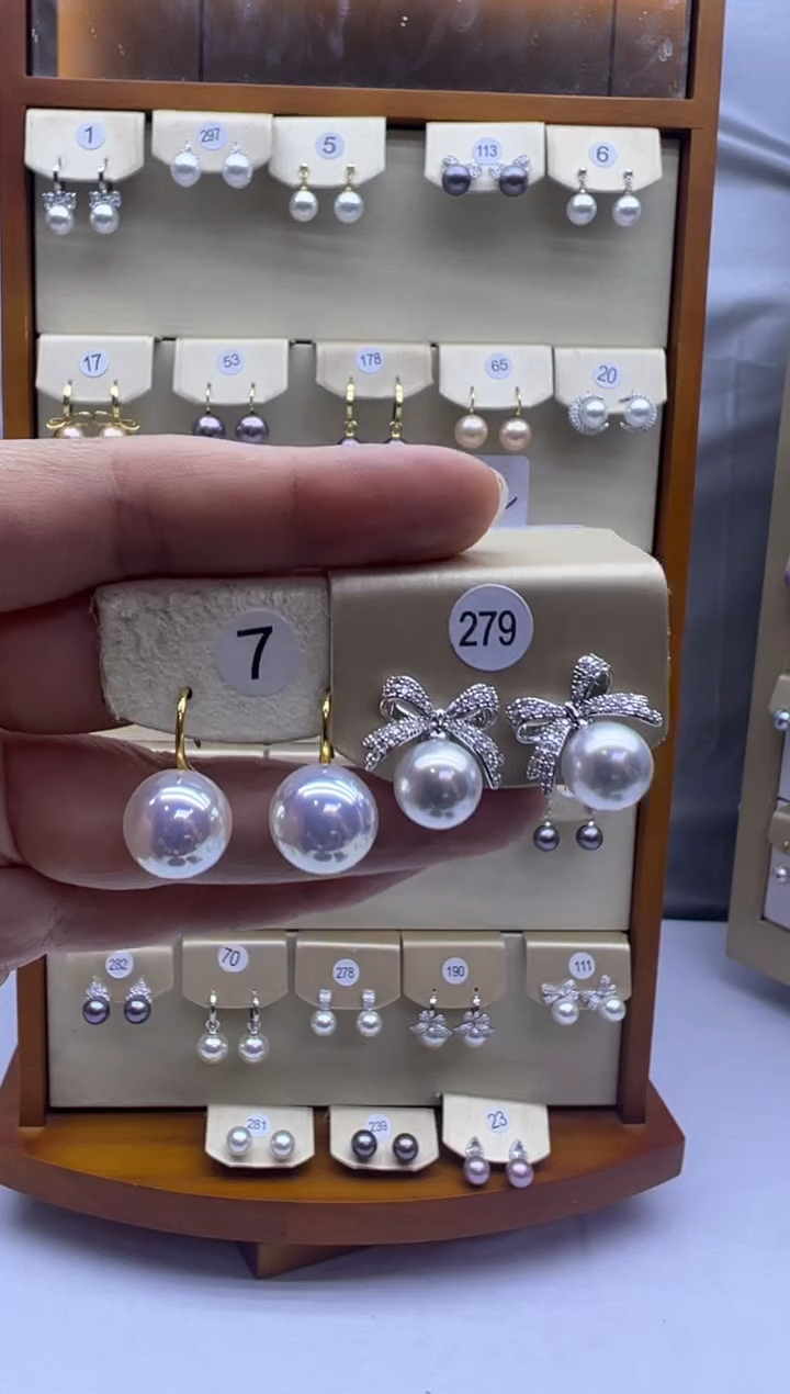 未镶嵌耳饰淡水珍珠7+279