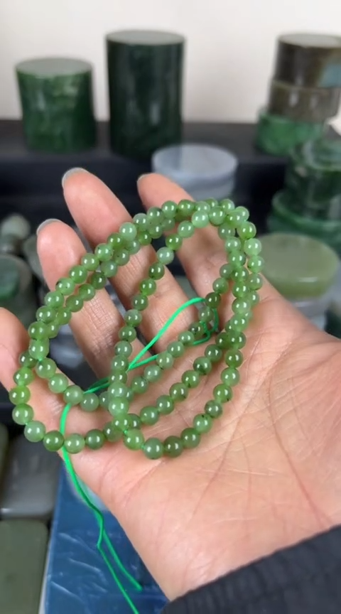 【闪购商品】和田玉珠宝半成品未镶嵌链子108颗