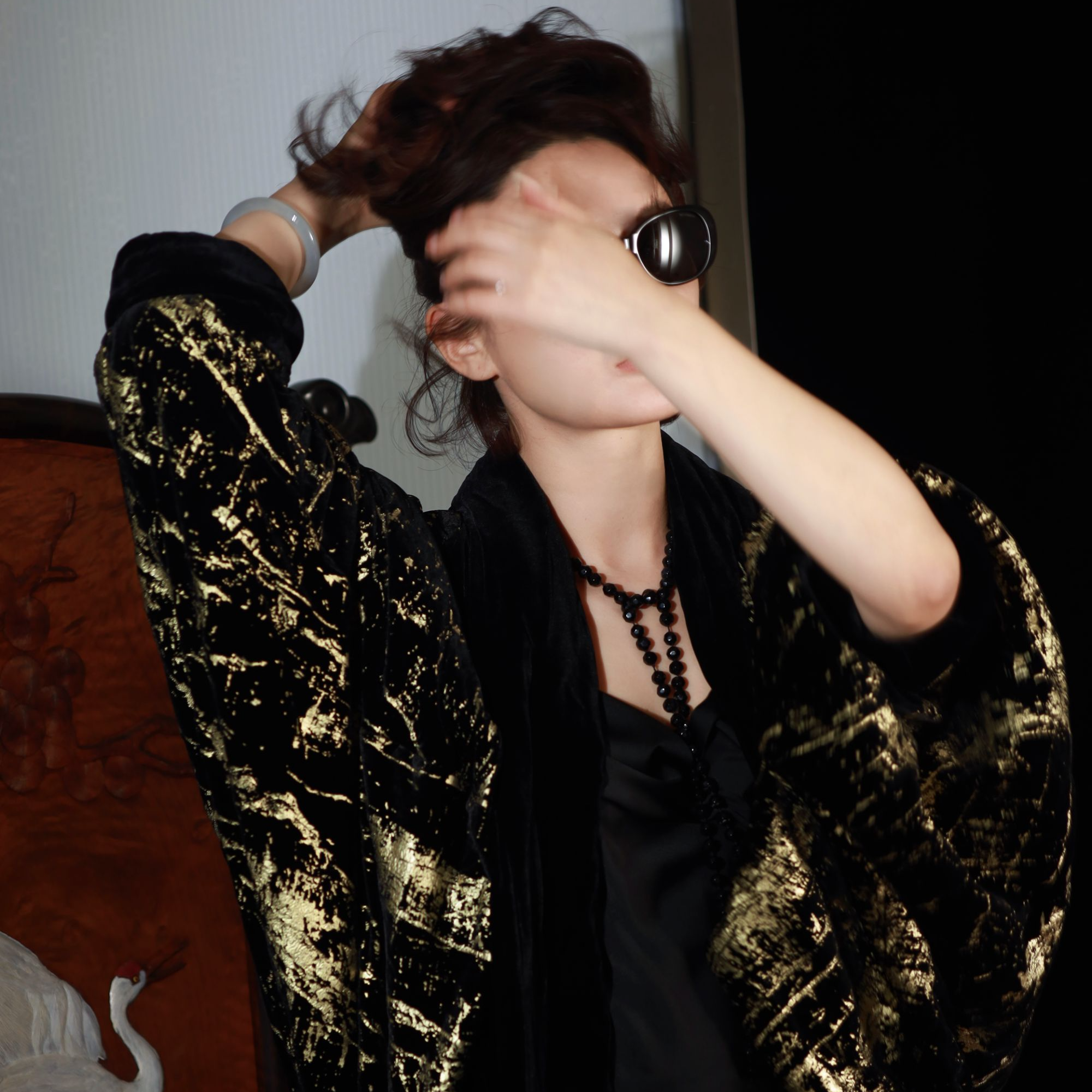 2026新款｛溦溦国色｝时髦女人夹棉新中式丝绒外套WW8005