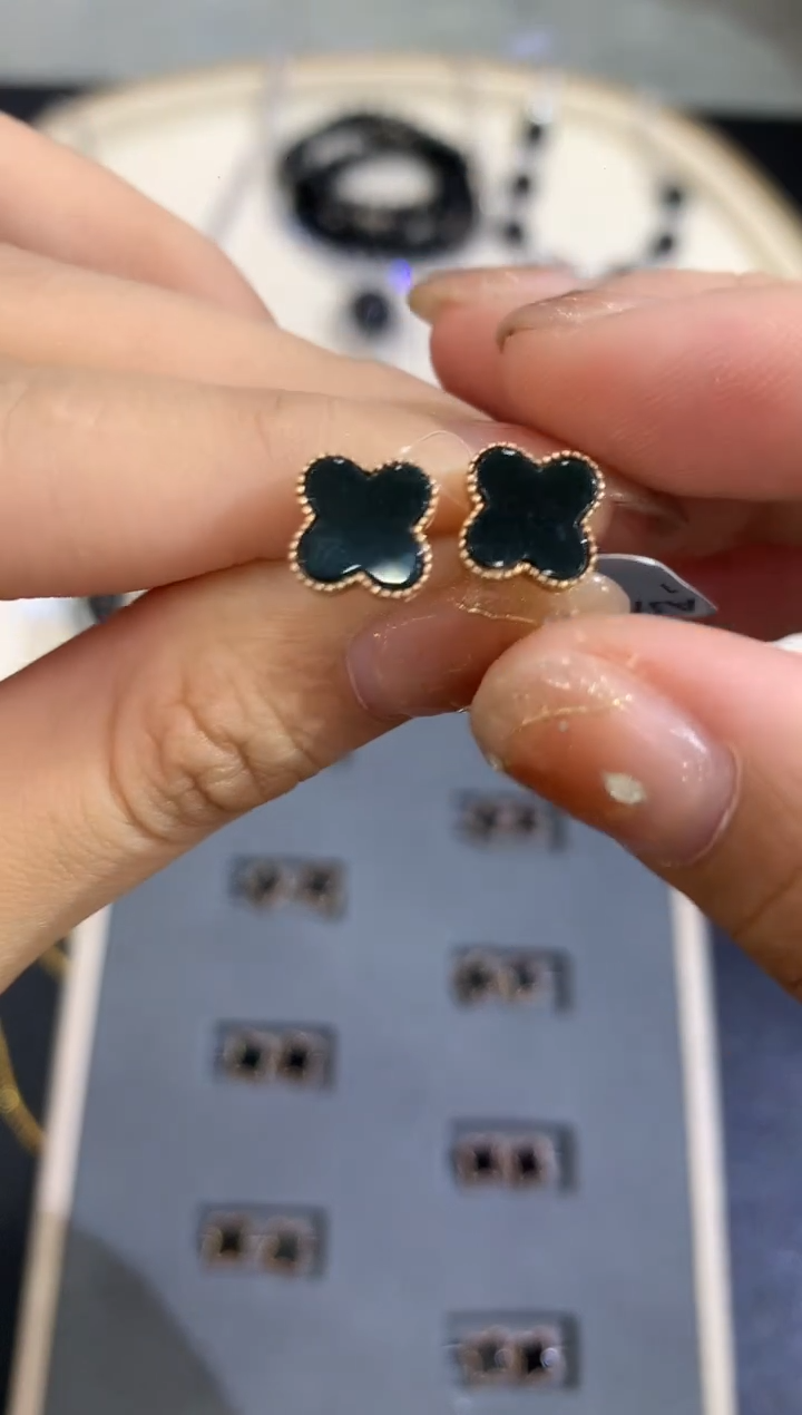 18K金镶嵌翡翠耳饰耳饰A13|1680