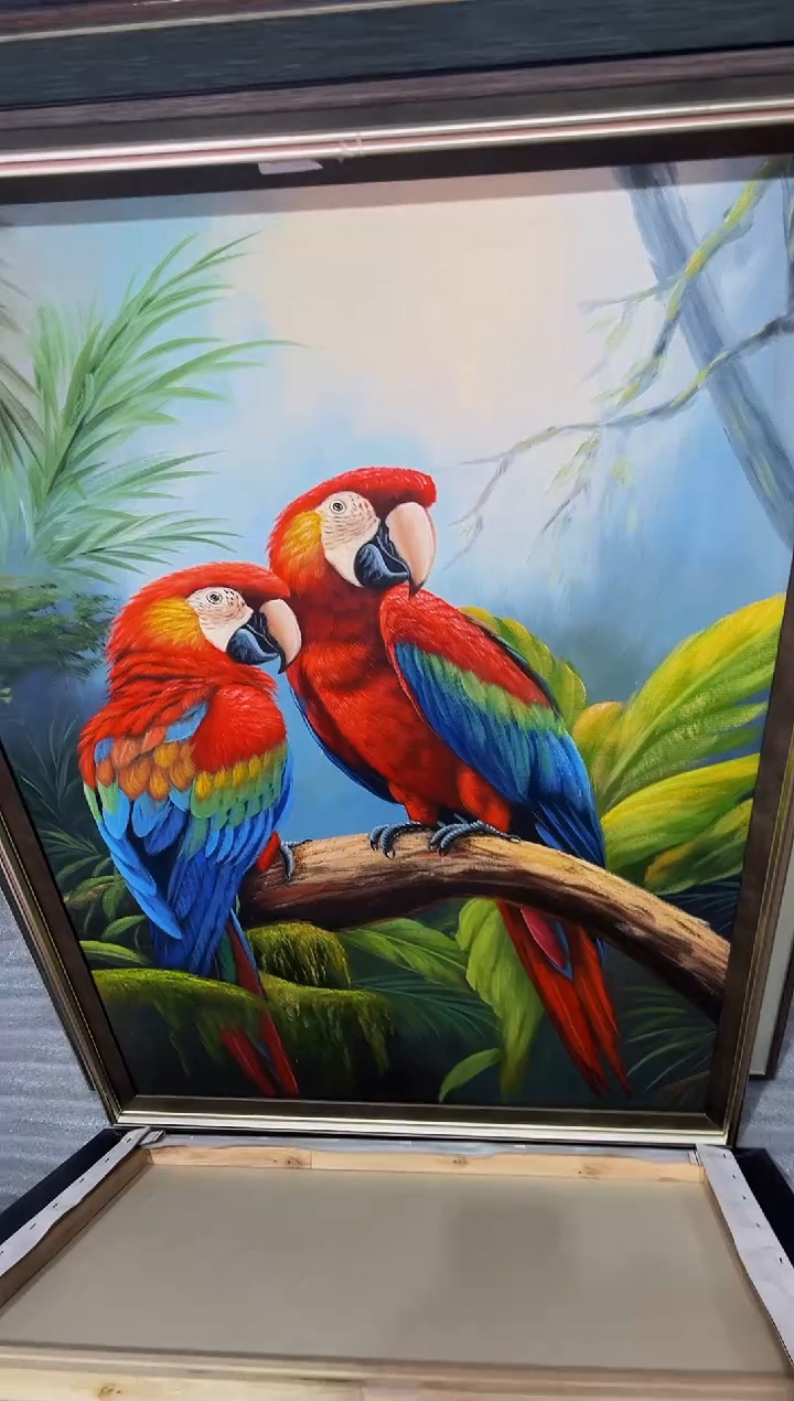 【闪购商品】油画6号 60*90 鹦鹉-手绘油画
