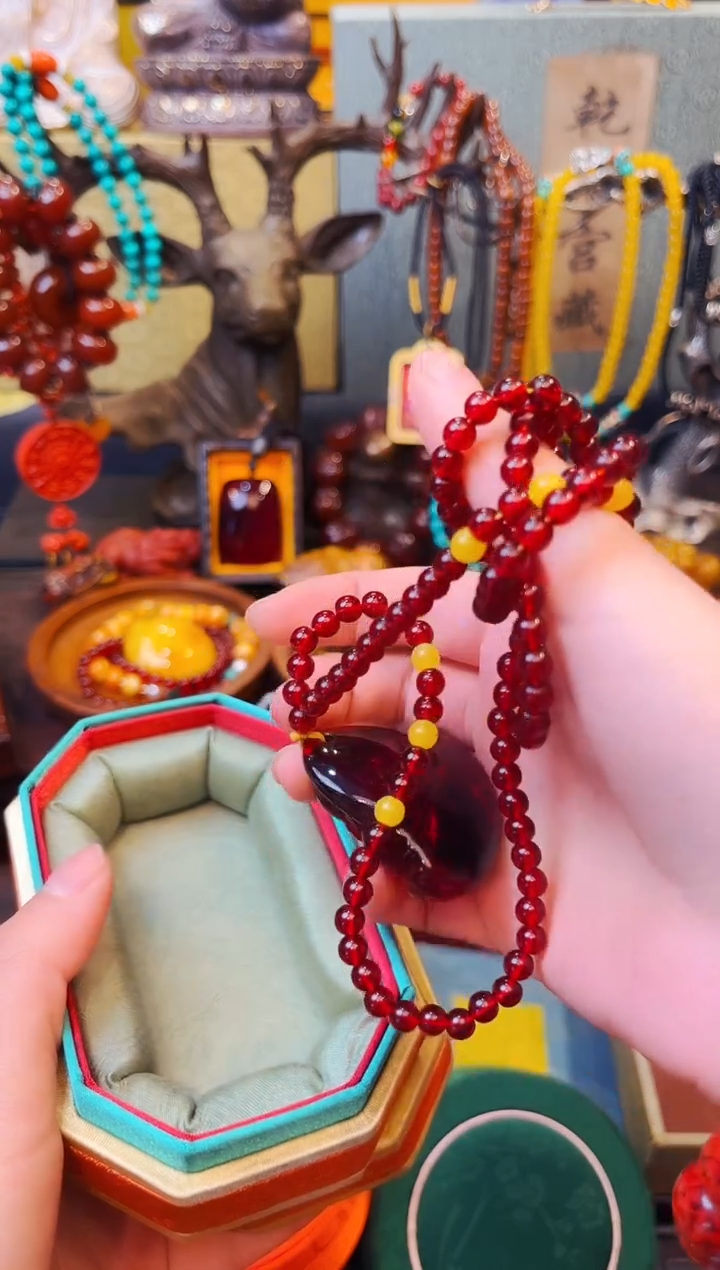 【闪购商品】琥珀颈饰未镶嵌大美精品专属链接40