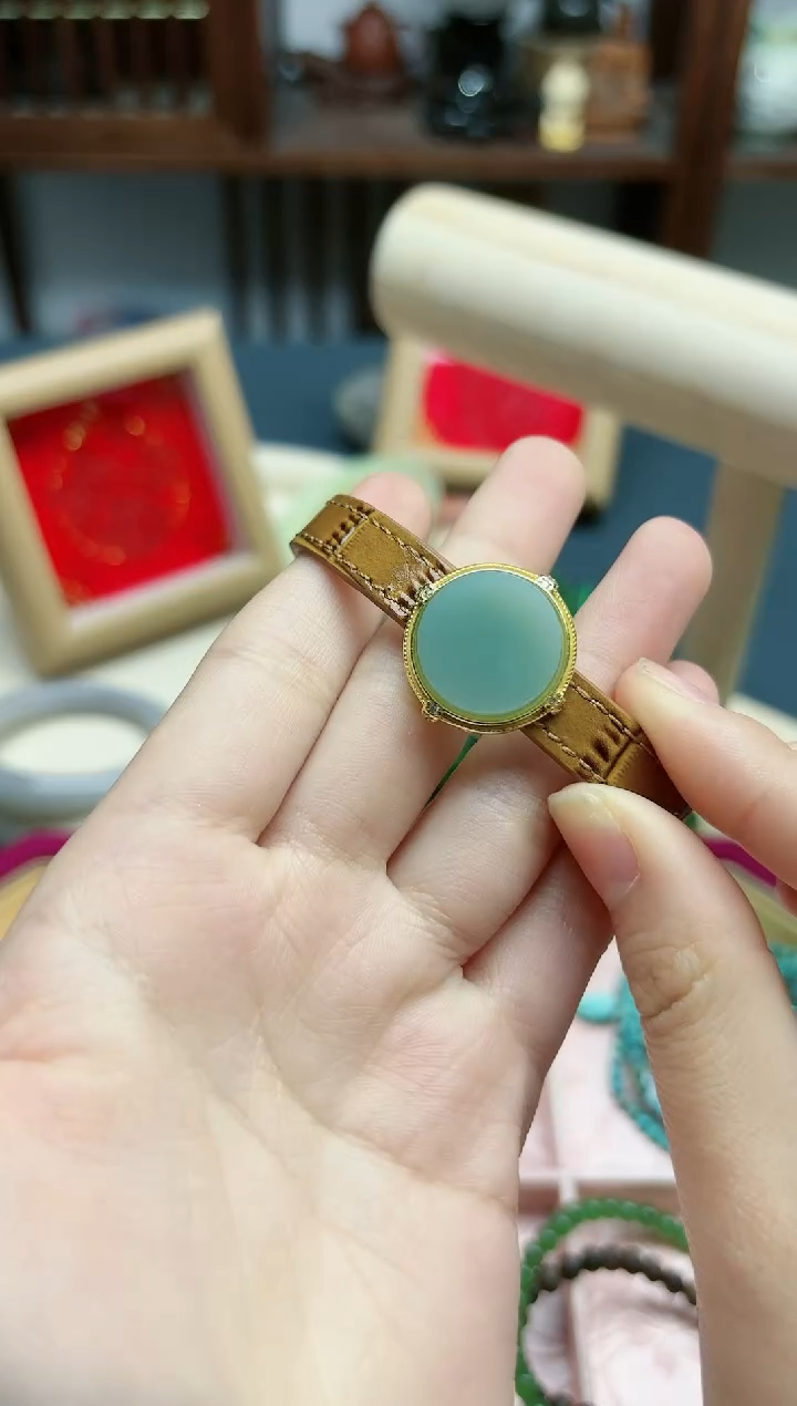 【闪购商品】和田玉手牌未镶嵌和田玉粉青手牌*1 QC