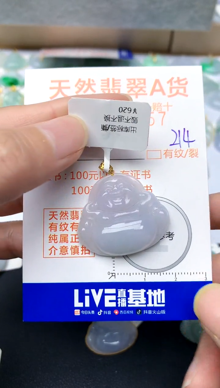 【闪购商品】翡翠颈饰18K金镶嵌214天然A货翡翠