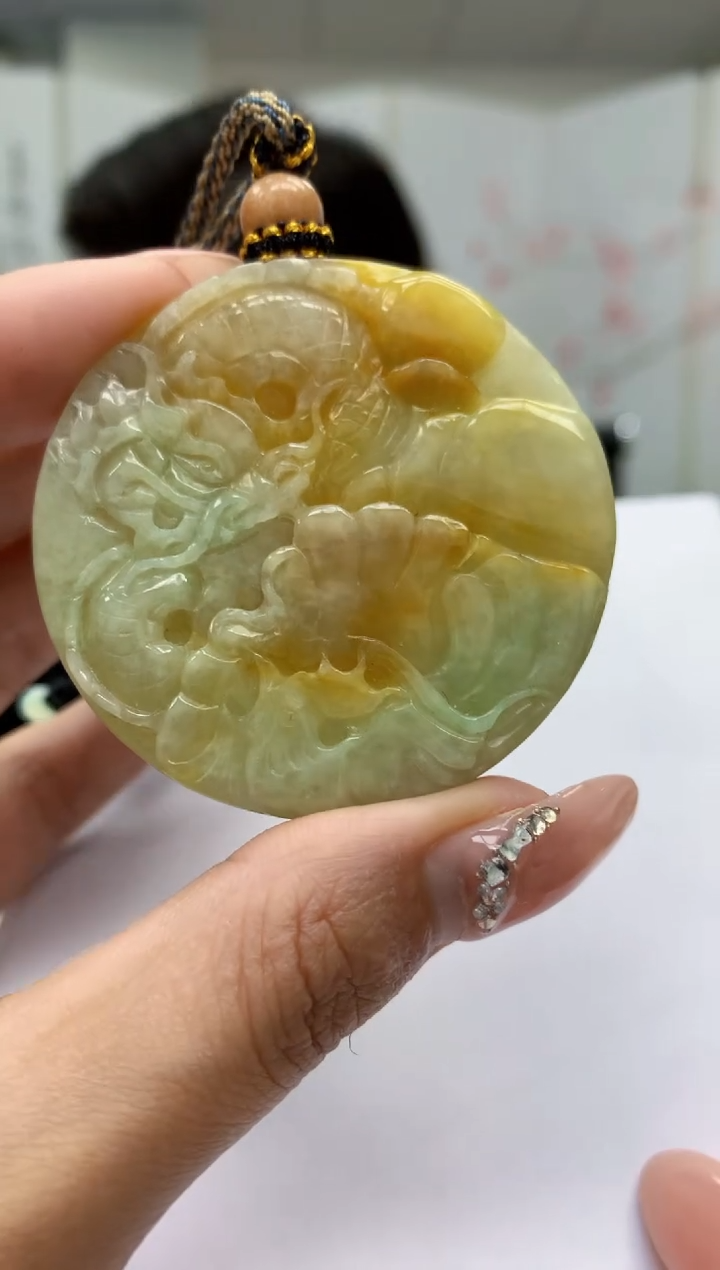 【闪购商品】定制翡翠未镶嵌4917MM-毛货挂件72