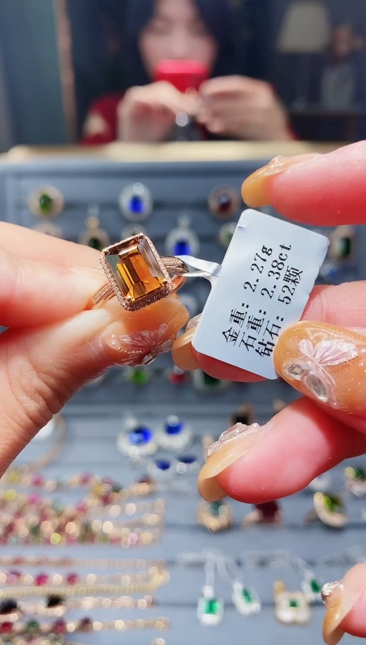 【闪购商品】碧玺戒指18K金镶嵌2.38ct