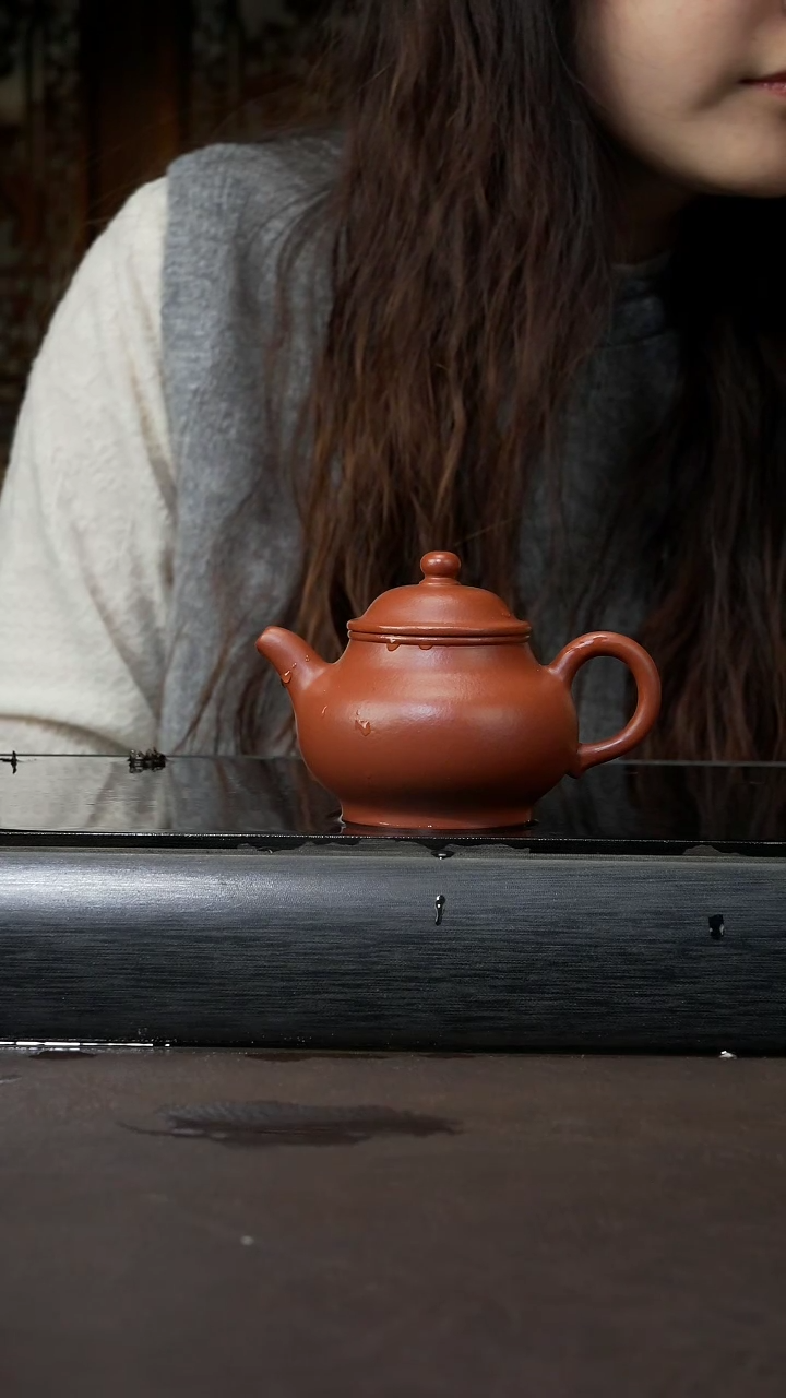 【闪购商品】紫砂茶壶赵庄朱泥 潘壶 120cc 028