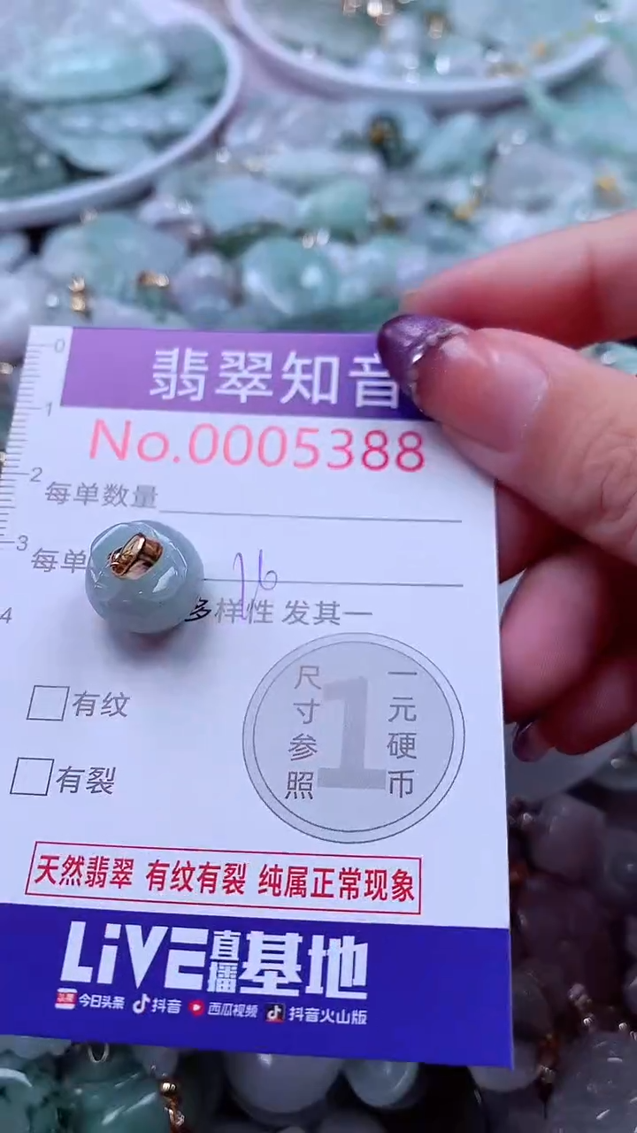 翡翠未镶嵌吊坠(不含链)5388