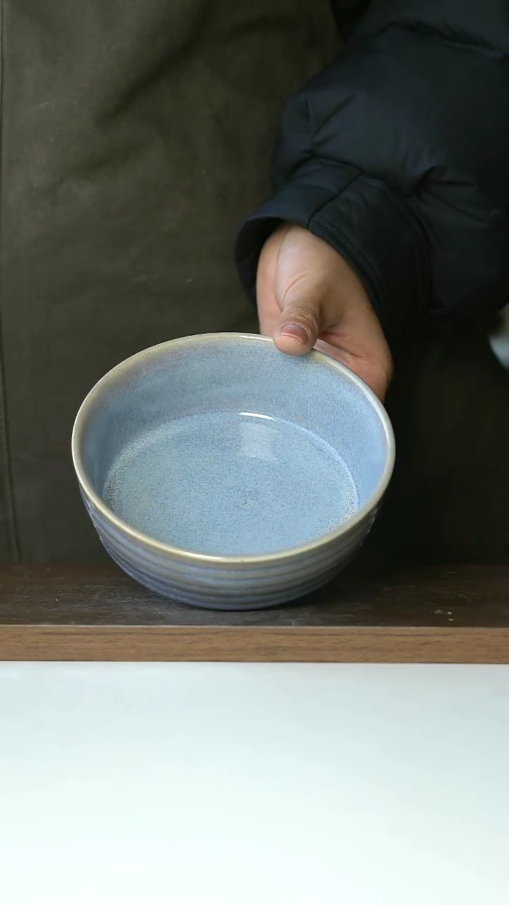 【闪购商品】陶瓷出澳洲TK14cm窑变蓝酸奶碗@4-2@
