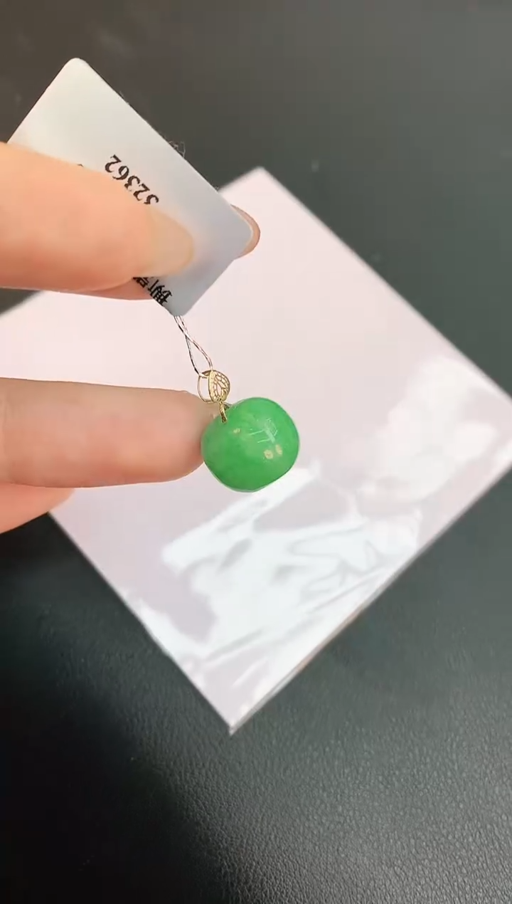 【闪购商品】翡翠颈饰18K金镶嵌赠礼盒证书 珍珍