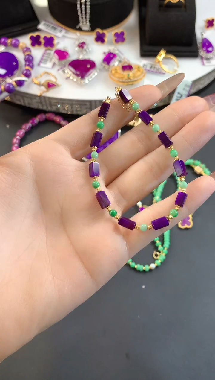 【闪购商品】苏纪石（舒俱来）.18K金镶嵌舒俱来手链