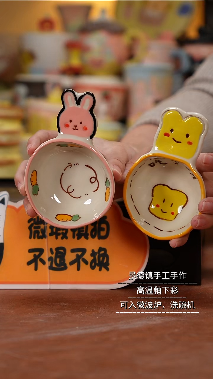 杯子陶景德镇一休瓷屋手作微瑕