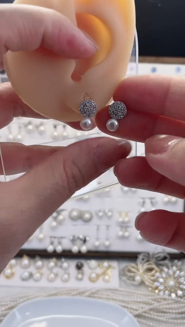 合金耳饰淡水珍珠20