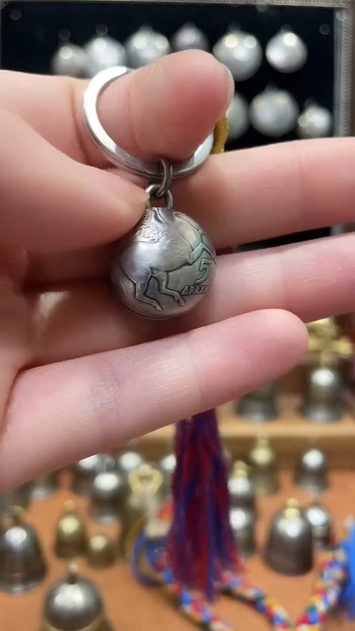 希腊白铜硬币飞马圆铃铛正品
