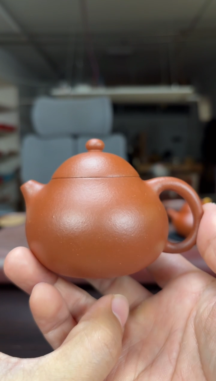 茶壶紫砂全手工原矿小红泥文旦110毫升