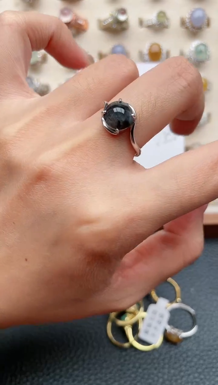 【闪购商品】翡翠戒指银S925镶嵌1111