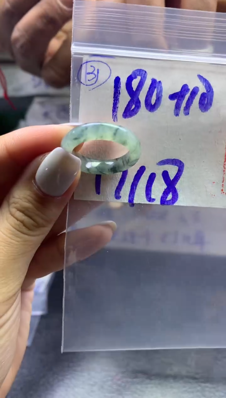 【闪购商品】定制翡翠未镶嵌戒圈1718-190元毛货需精抛光发
