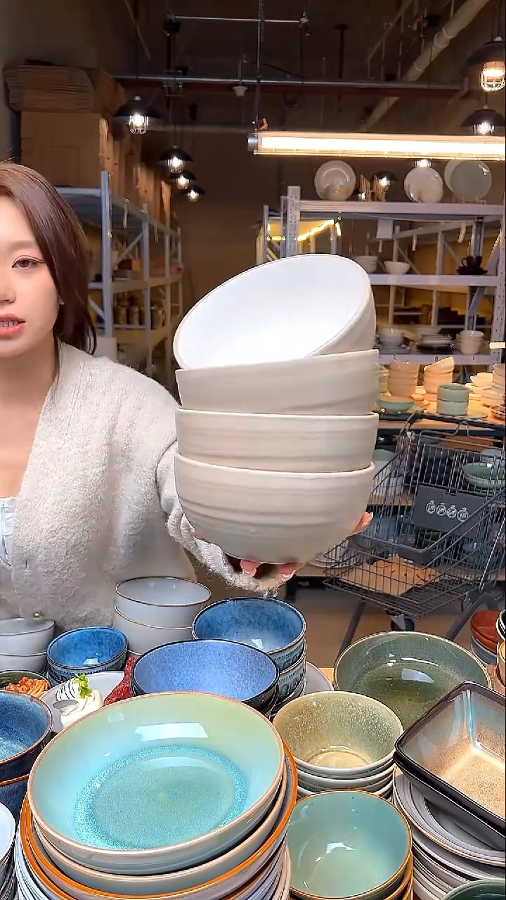 瓷35【瑕疵】外贸尾货窑变釉下彩