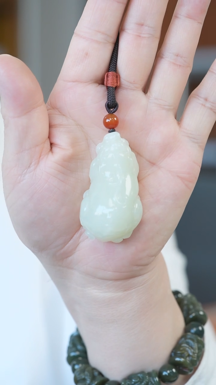 【闪购商品】和田玉手把未镶嵌貔貅5.9*3.2*2.5 65g