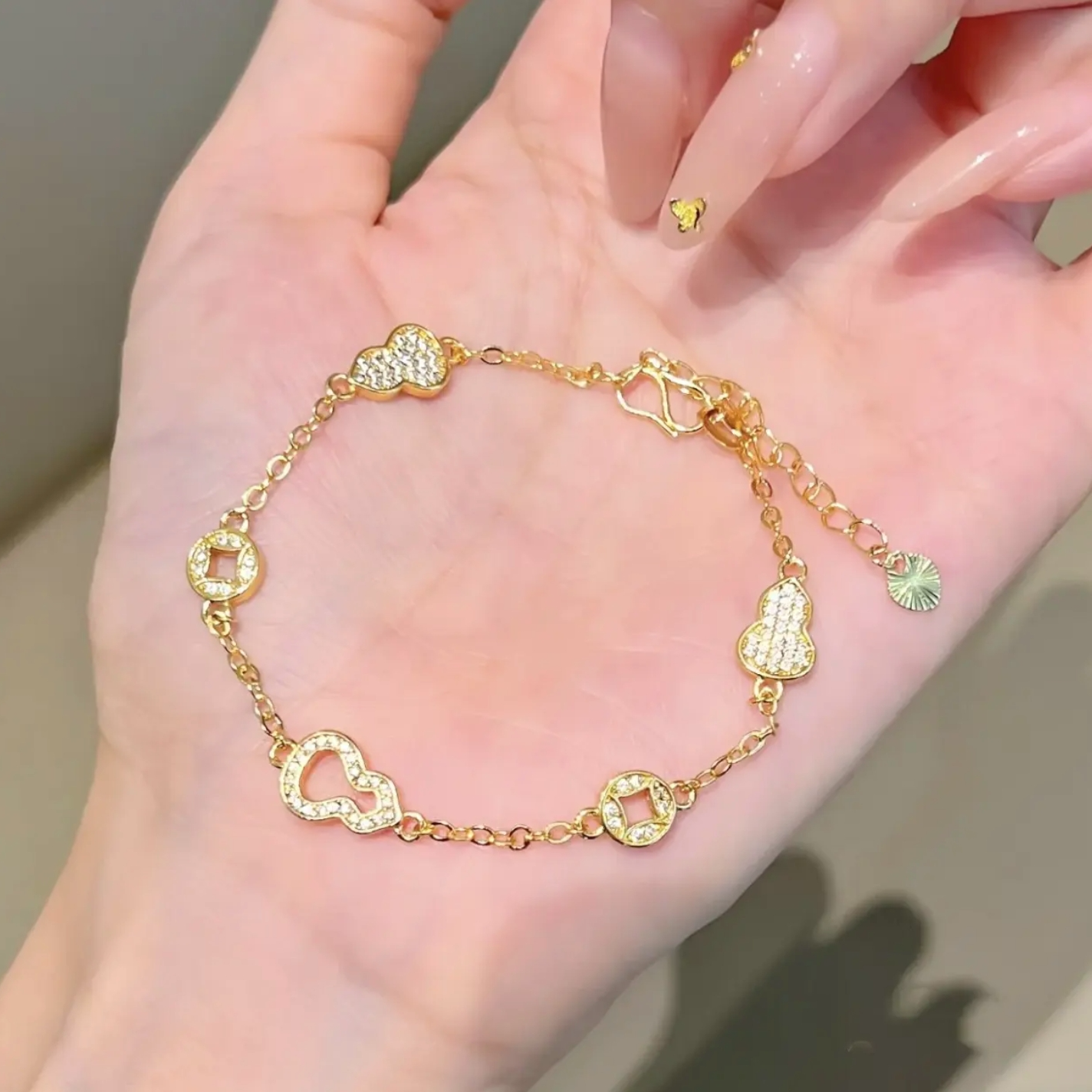 铜合金手链 新中式葫芦手链饰品轻奢镂空时尚高级感仙女气质简约