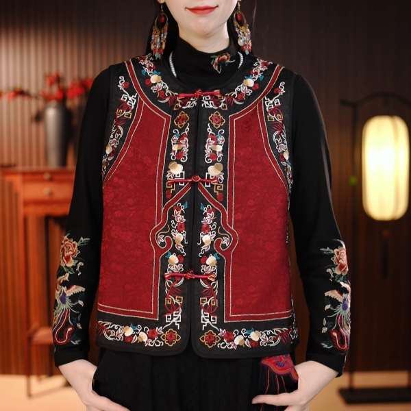 【如意】高定新中式国风妈妈装刺绣如意经马甲