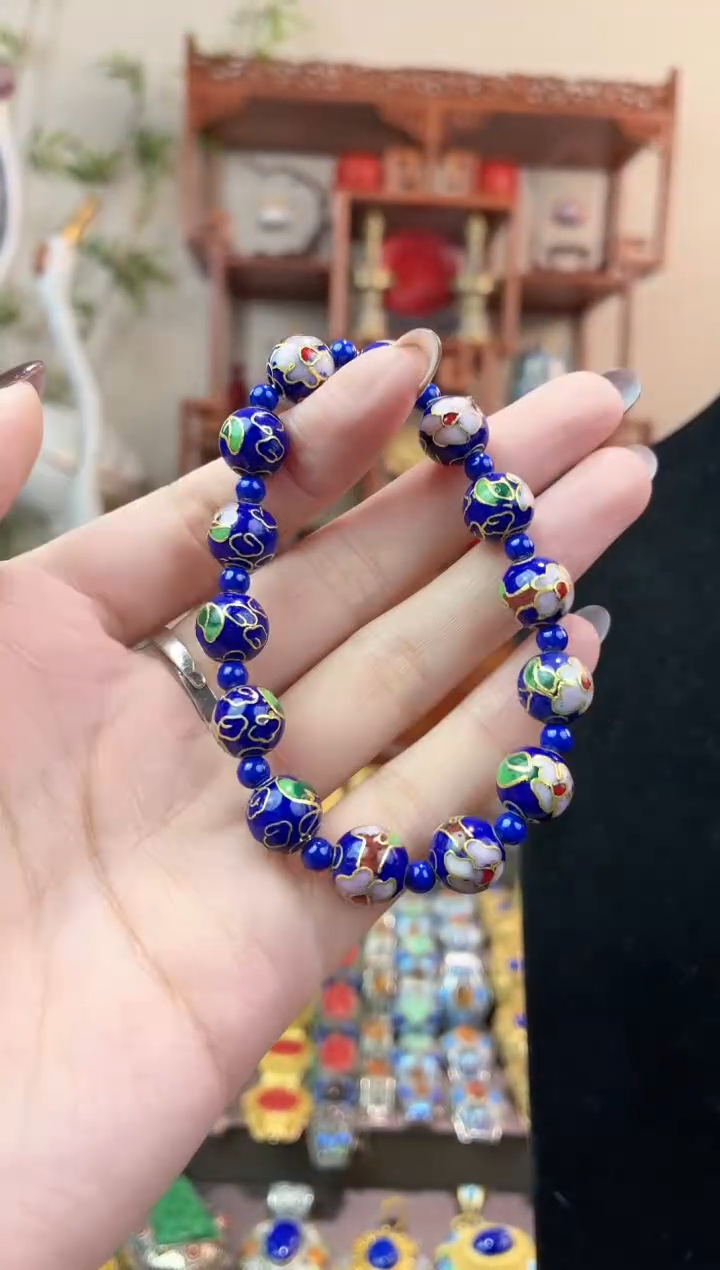 非遗手工景泰蓝手串1.0 宝蓝