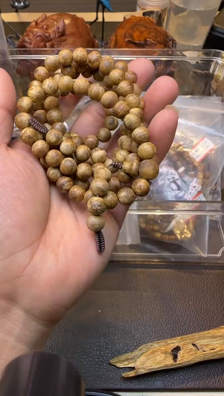 沉香手串虫漏多圈9mm多样性发其一