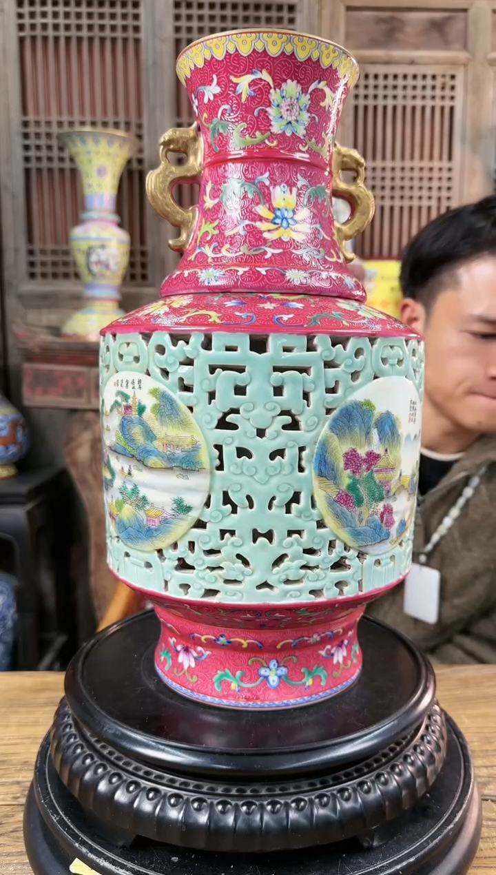 【闪购商品】摆件陶瓷 摆件 转心瓶