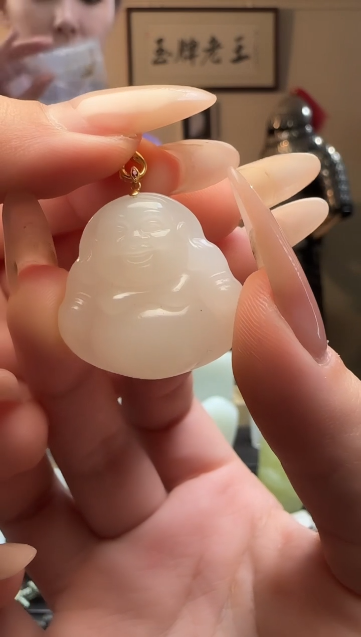 【闪购商品】和田玉佛公未镶嵌吊坠