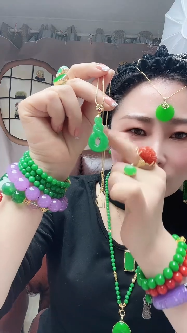 【闪购商品】翡翠颈饰14K金镶嵌57号