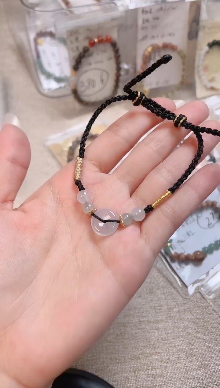 未镶嵌手绳翡翠平安扣