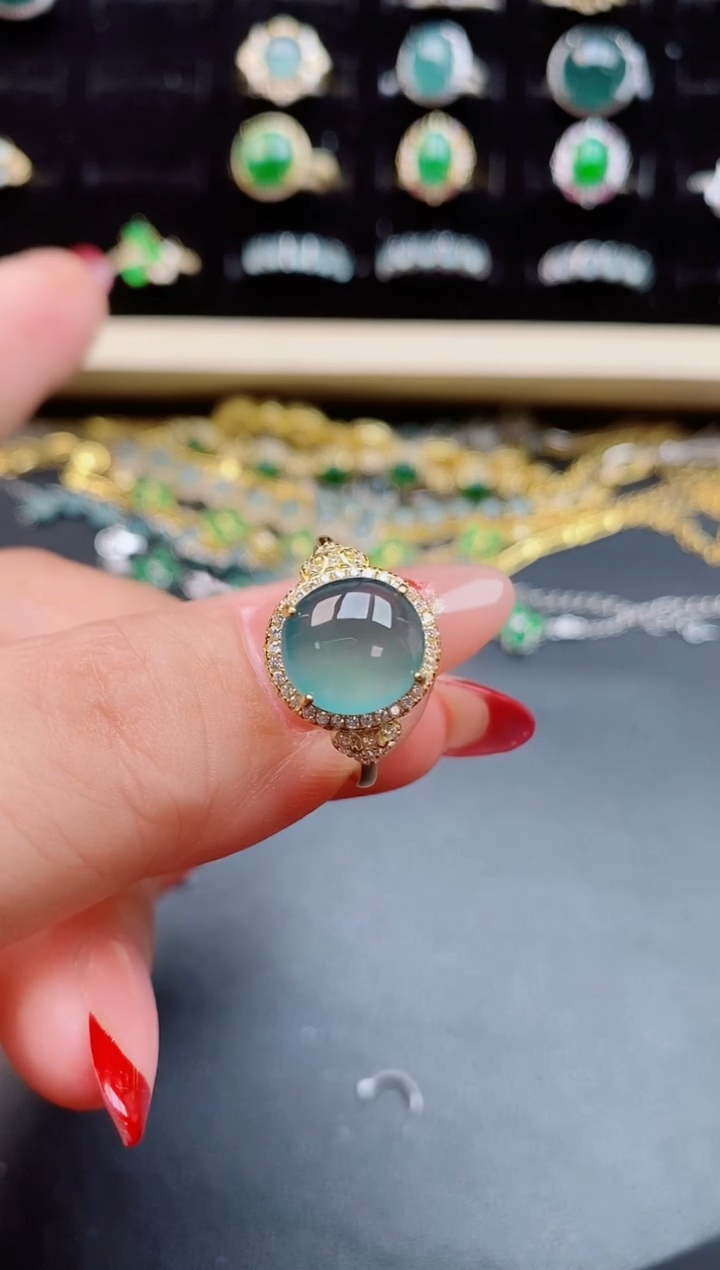 【闪购商品】翡翠戒指银S925镶嵌50850