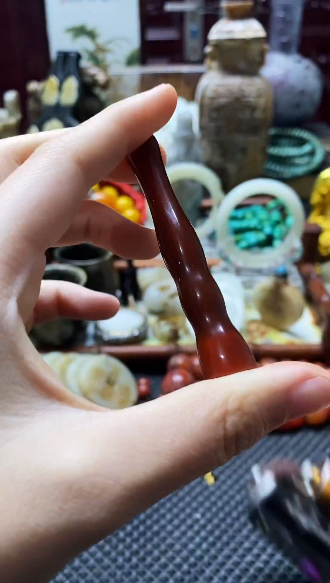 未镶嵌车挂玛瑙/玉髓烟嘴