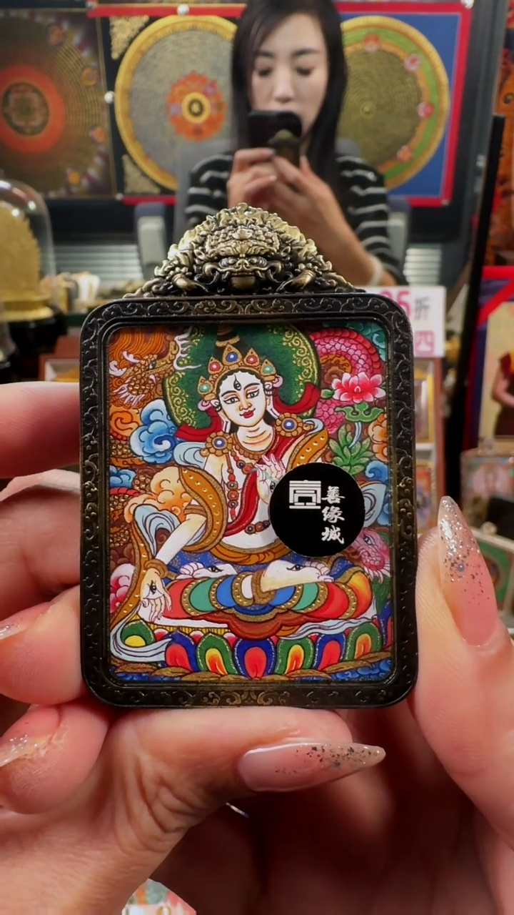 【闪购商品】吊坠壹善缘城手绘唐卡白度