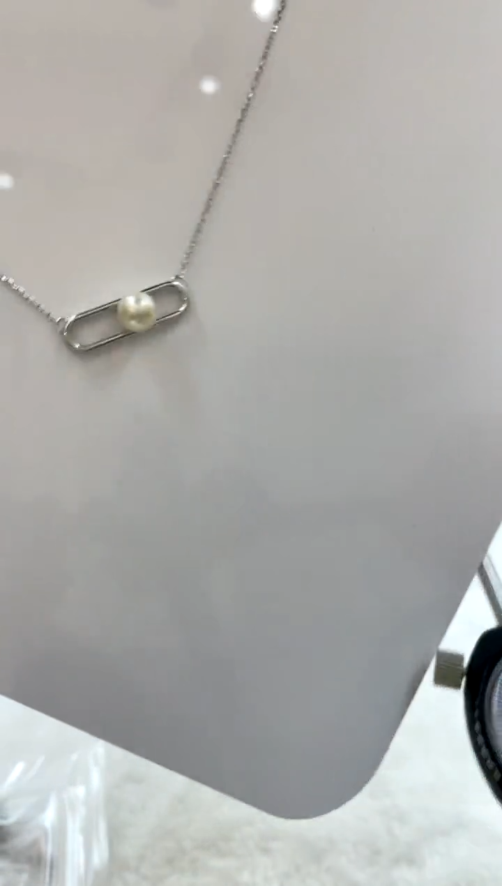 颈饰银S925镶嵌海水珍珠7--8