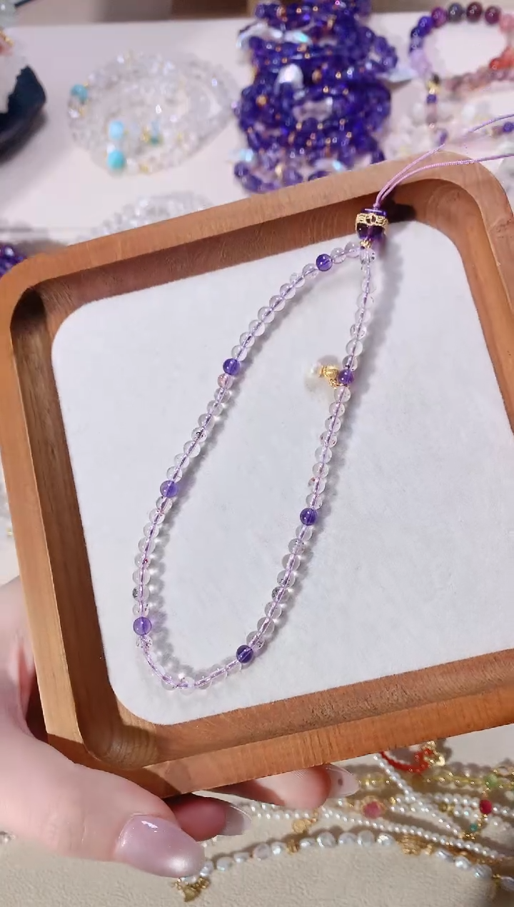 【闪购商品】水晶颈饰银S925镶嵌超七