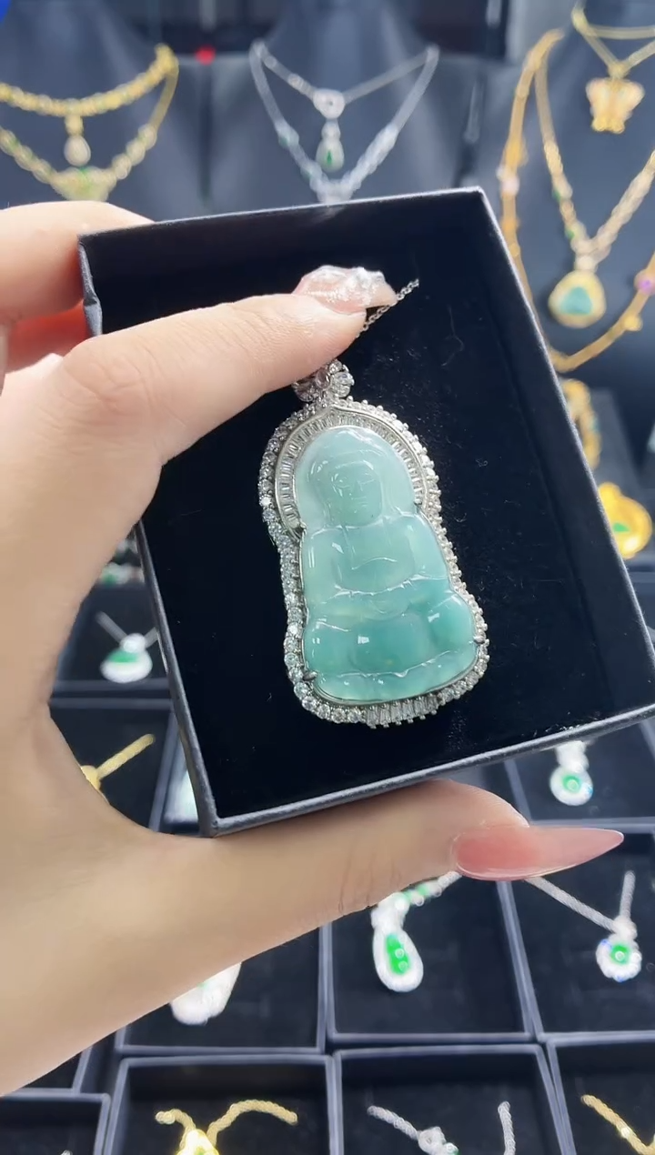 翡翠未镶嵌颈饰吊坠（不含链）