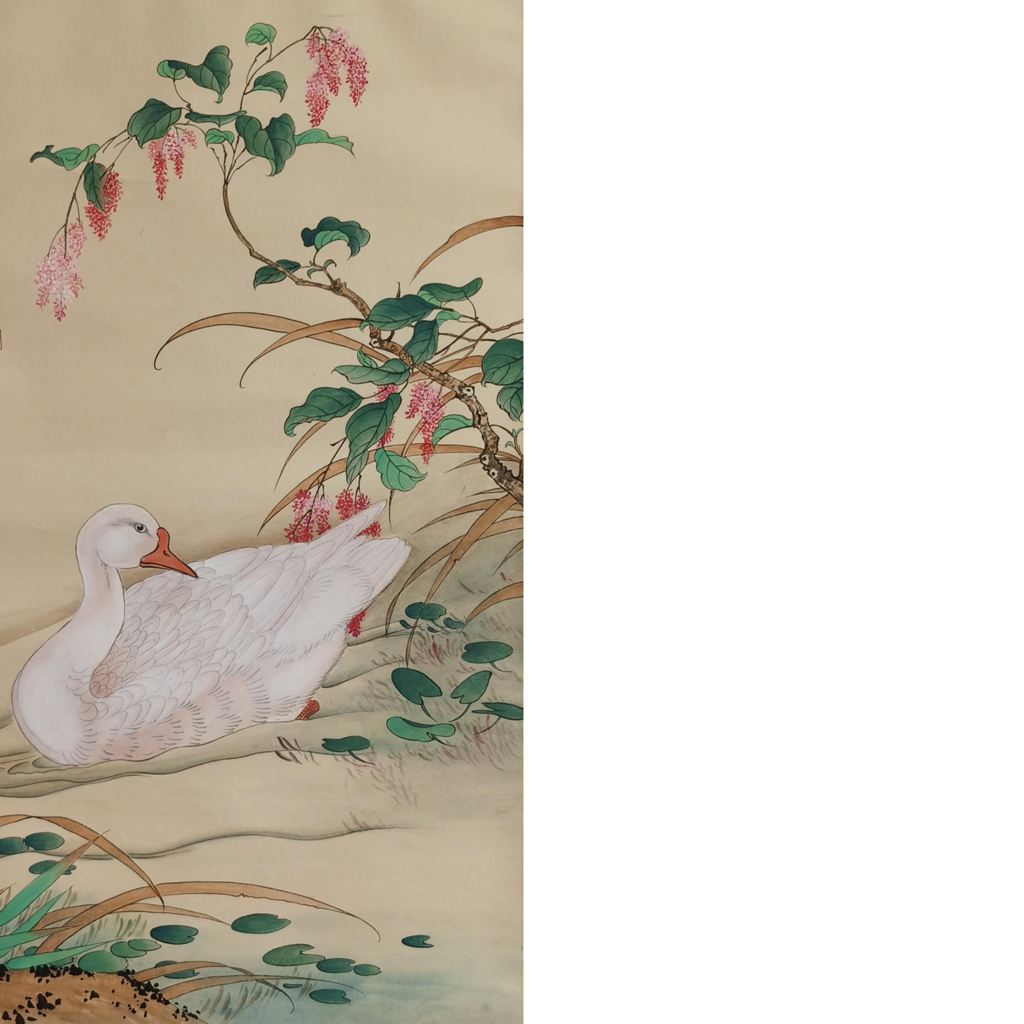 【辽拍】V250709-2-587《花鸟》（3.6平尺)  纸本镜片 DD30