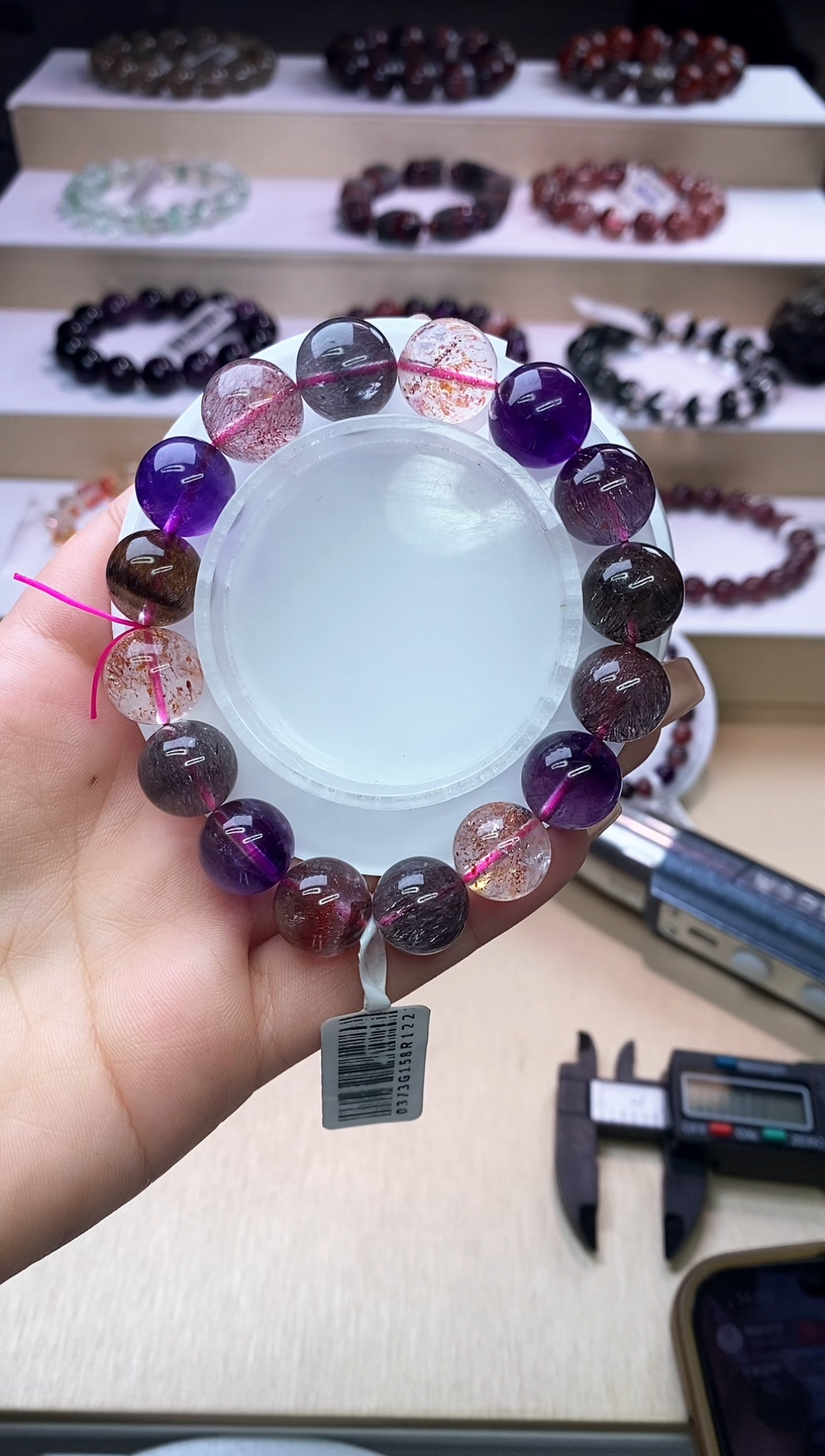 【闪购商品】水晶手链未镶嵌黑加仑超七单圈12m+