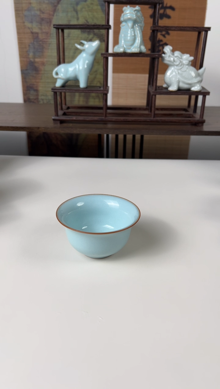 【闪购商品】杯珑匠天青圈足大压手微120cc