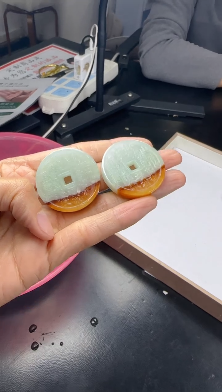 【闪购商品】翡翠颈饰未镶嵌山鬼花钱13（多样性发货一条）