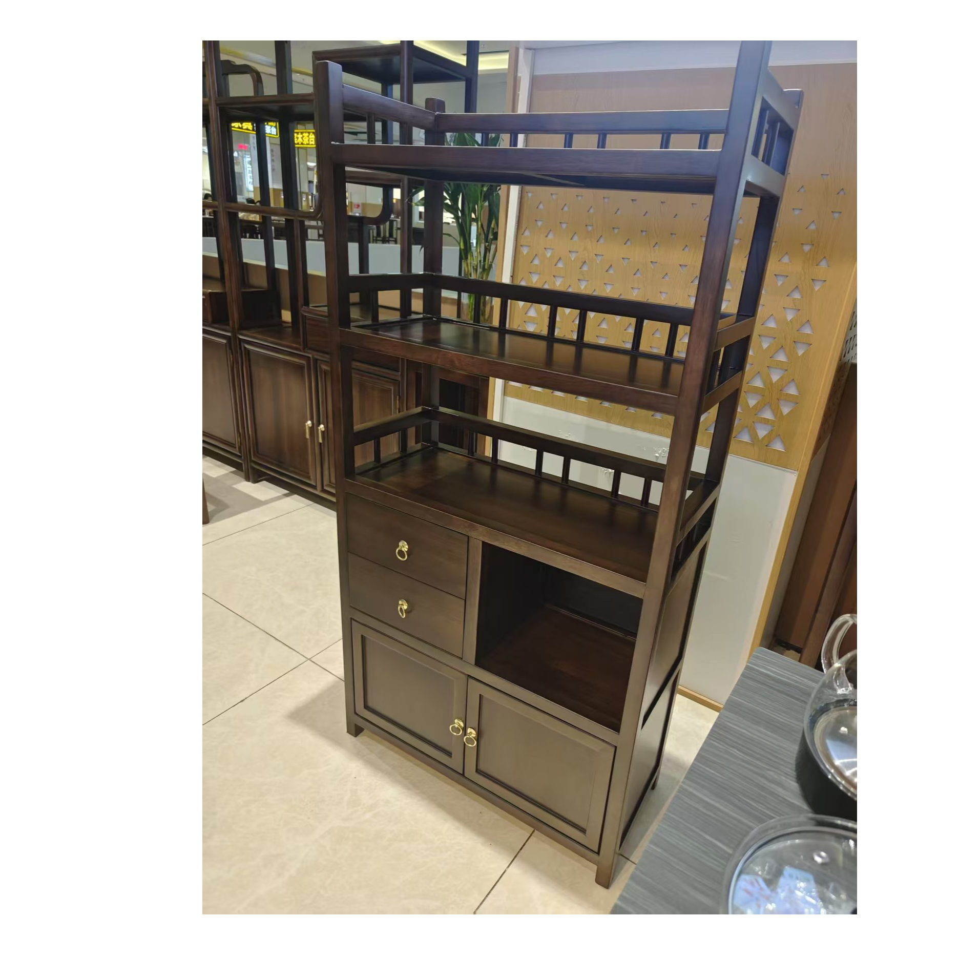 新中式多功能博古架  