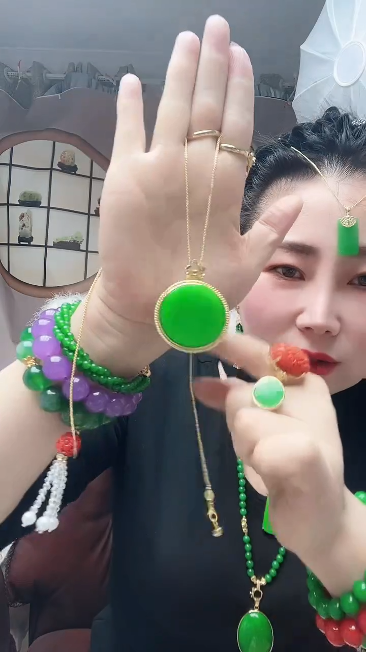 【闪购商品】翡翠颈饰14K金镶嵌X63号