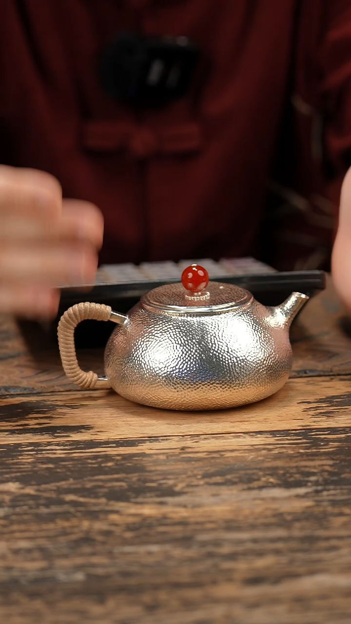 手工锤纹石瓢壶1壶