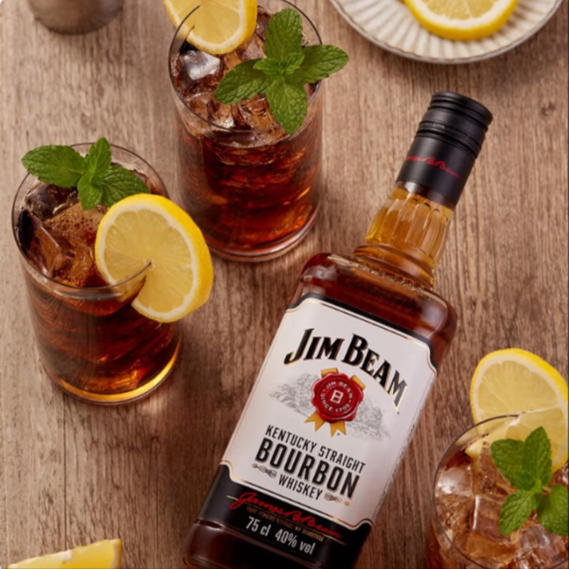 金宾JimBeam波本威士忌700ml白占边波旁嗨棒洋酒