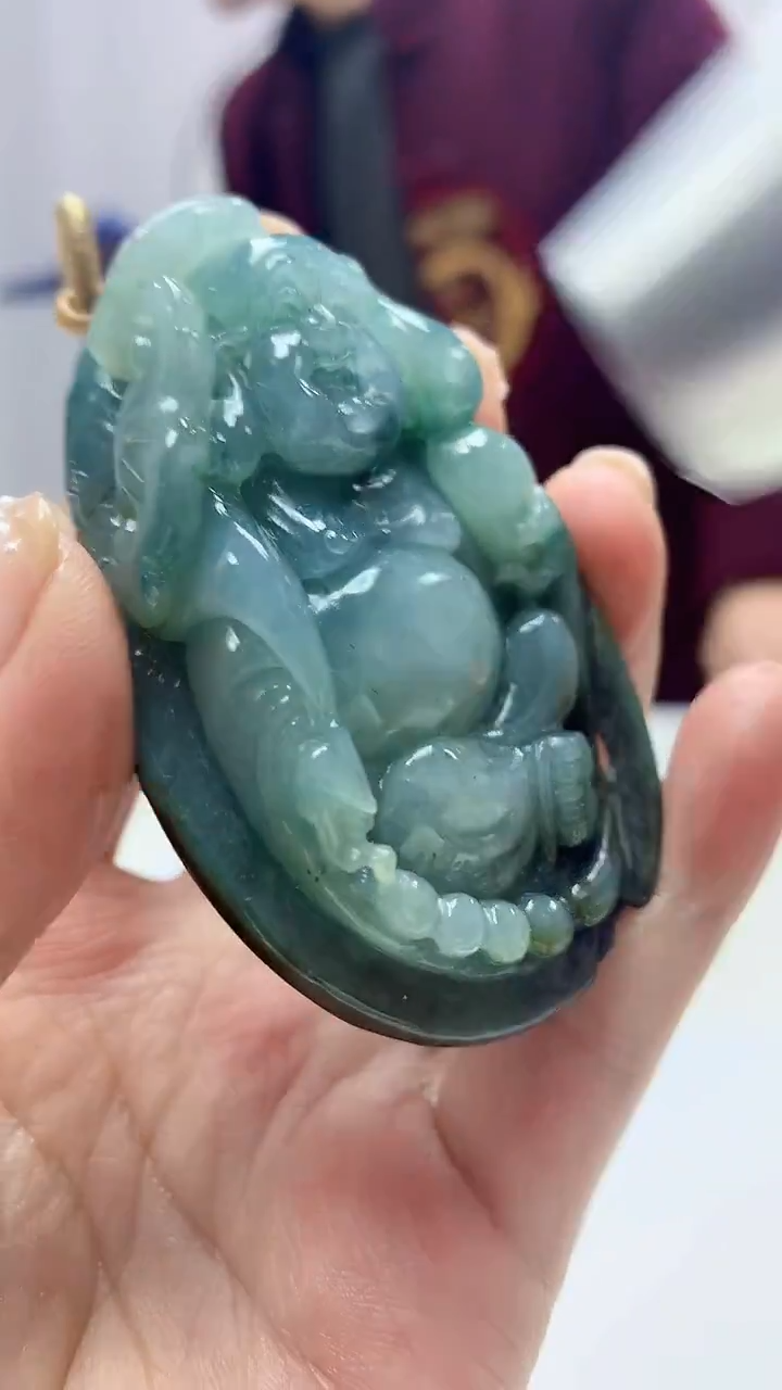 【闪购商品】定制翡翠未镶嵌5152ms-毛货佛公104